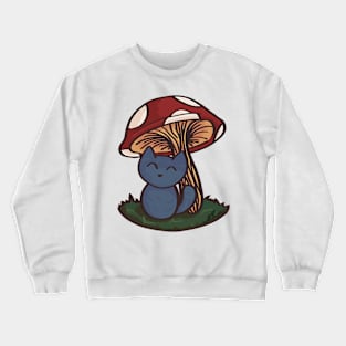 Mushroom Kitty Crewneck Sweatshirt